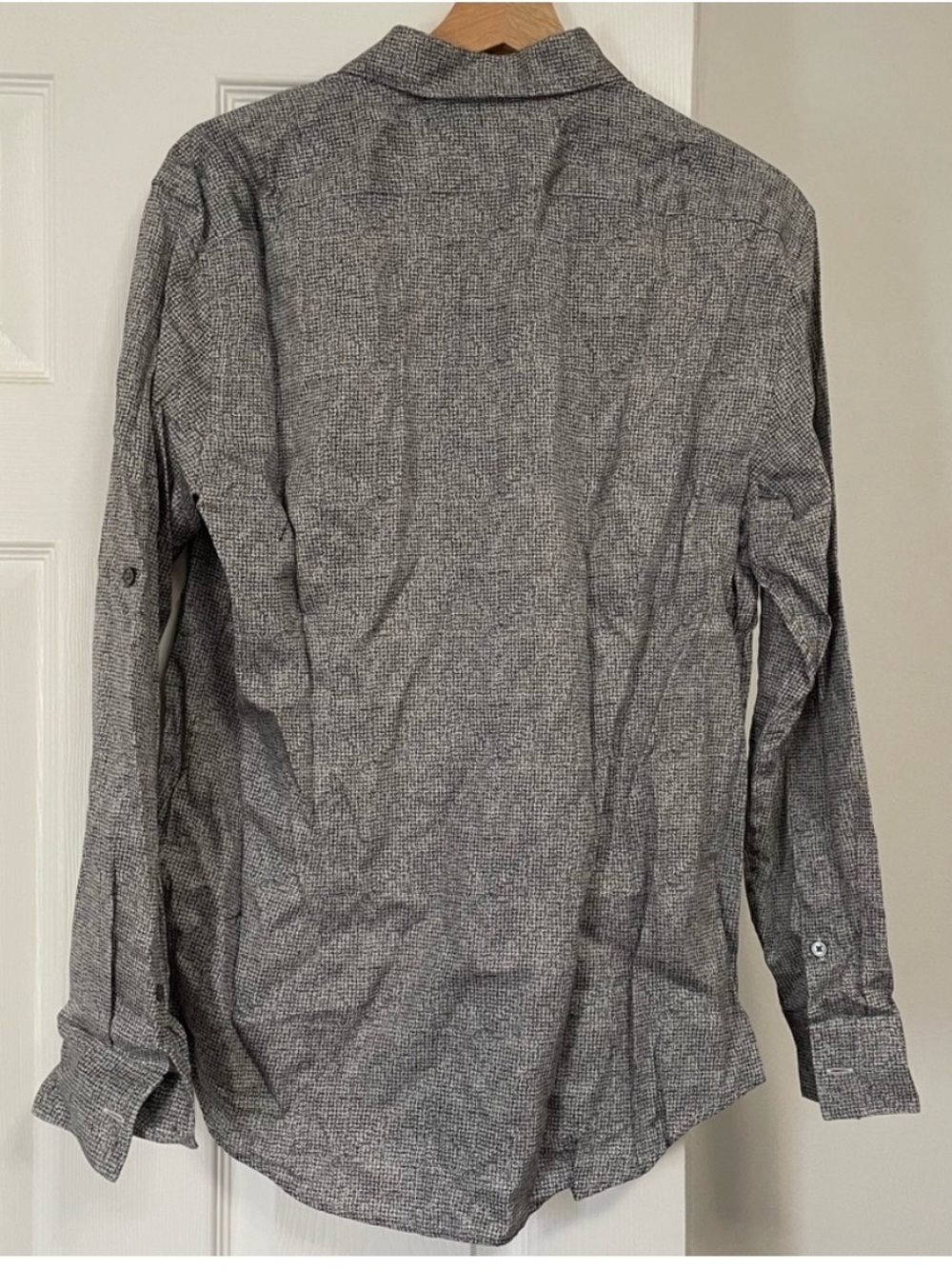 John Varvatos 100% cotton Men's Long-Sleeve Button-Up Shirt in Grey Small - Picture 4 of 6